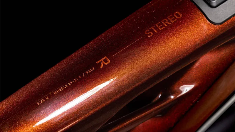 Cube Stereo Hybrid One77 HPC Race eMountain Bike in Liquid Orange/Orange-1