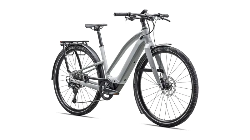 Specialized Turbo Vado 5.0 Step-Through eHybrid Bike in Gloss Dove Gray-1