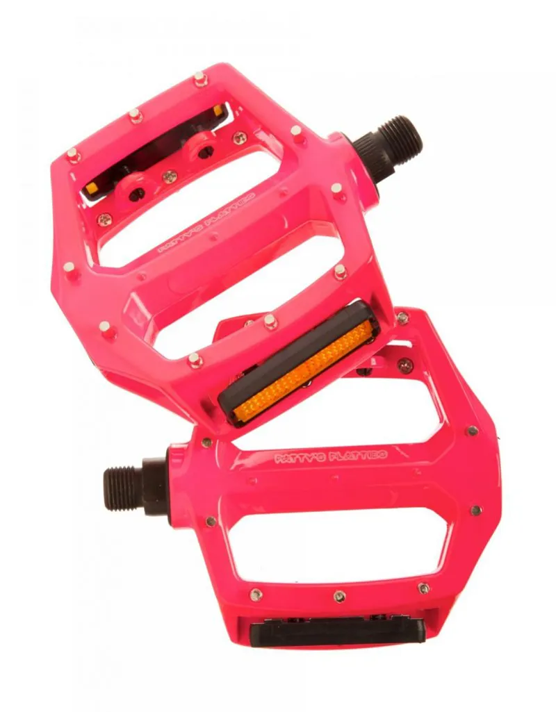 Fattys Flatties Dobber Flat Pedals Flo Pink