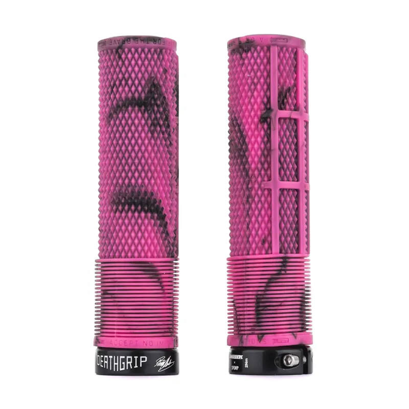 DMR DeathGrip Flangless Grips in Marble Pink