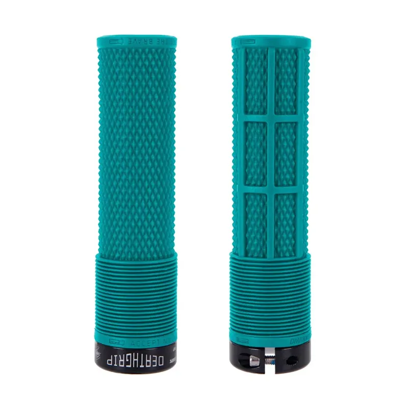 DMR DeathGrip Flangless Grips in Turquoise