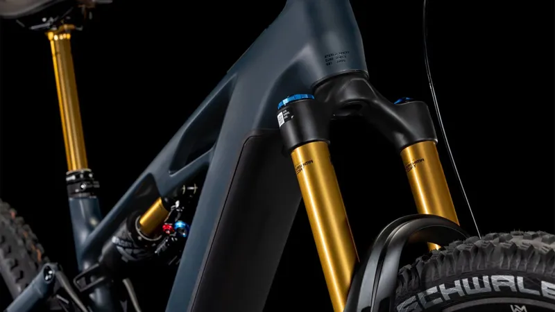 Cube Stereo Hybrid ONE77 HPC AT 800 Carbon Mountain Bike in Carbon/Gold-6