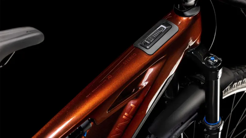 Cube Stereo Hybrid One77 HPC Race eMountain Bike in Liquid Orange/Orange-2