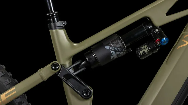 Cube Stereo Hybrid One77 HPC TM eMountain Bike in Dusty Olive/Gold-4