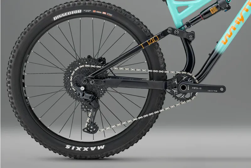 Whyte Bikes T-140 27 in Green with Gloss Green/Coral Orange-3