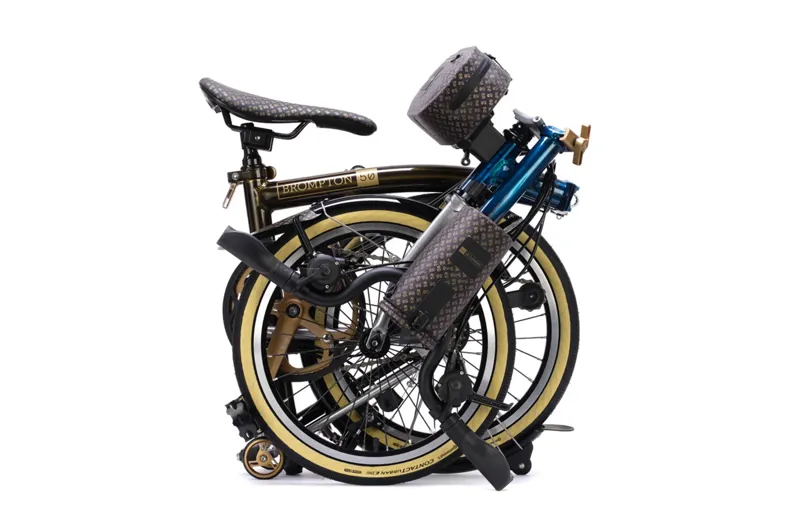 Brompton C Line 12 Speed Folding Bike - 50th Anniversary Edition with Bag + Bottle Bag and Tool Kit-3