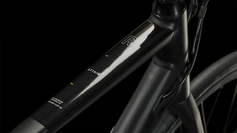 Cube Attain Race Road Bike in Black/White-2