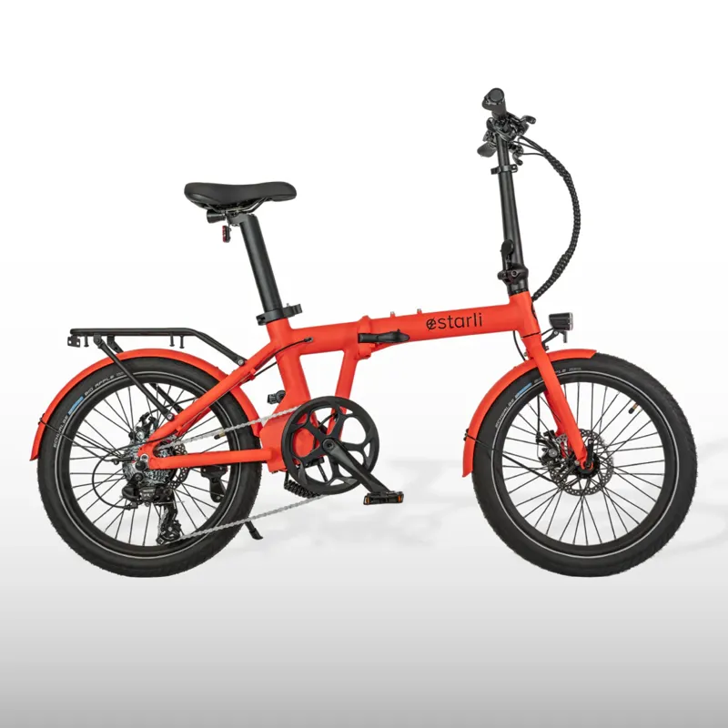 Estarli E20.7 Pro Folding E-bike in Hot Coral
