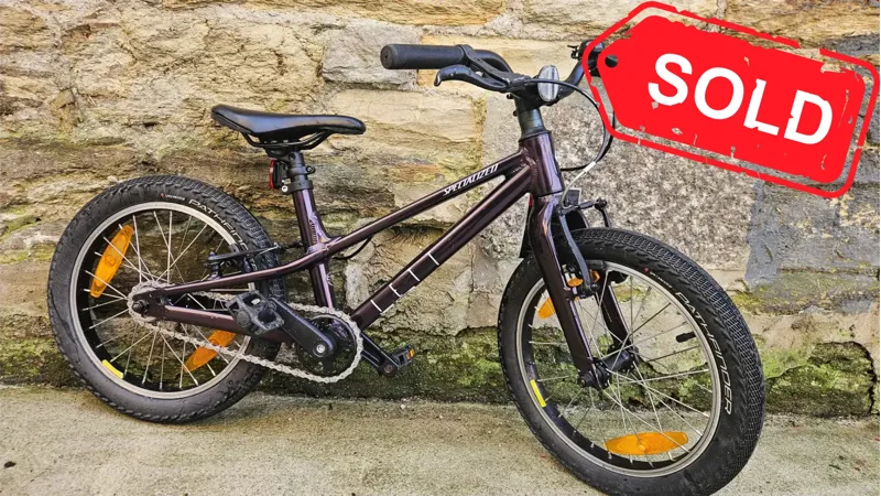 Specialized Jett 16 Single Speed Kids Mountain Bike in Berry/Lilac - Second Hand
