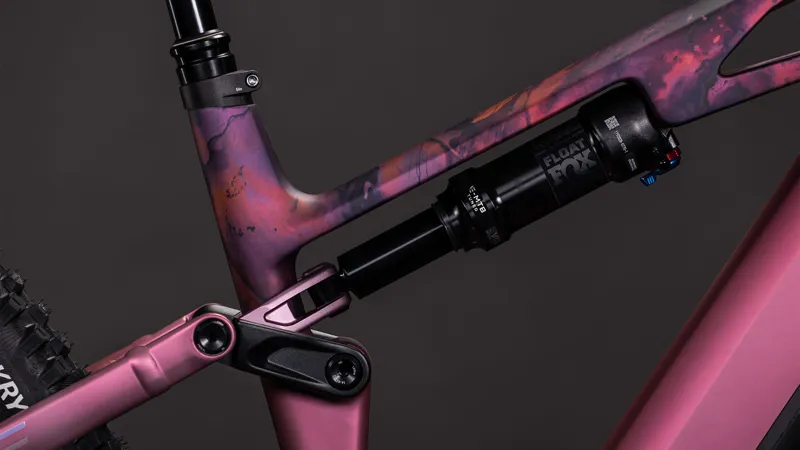 Cube Stereo Hybrid One44 HPC SLX 800Wh E-MTB In Pink with Artwork 2026-3