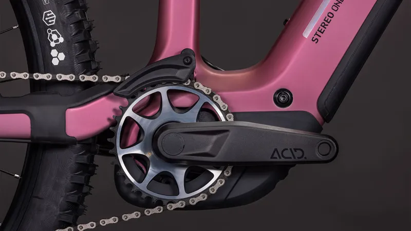 Cube Stereo Hybrid One44 HPC SLX 800Wh E-MTB In Pink with Artwork 2026-4