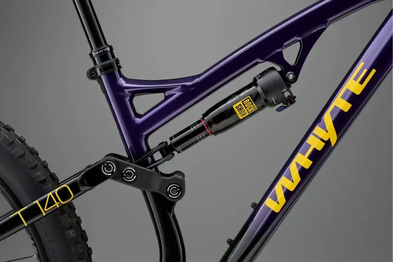 Whyte Bikes T-140 27 MTB in Gloss Purple/Black/Yellow-2