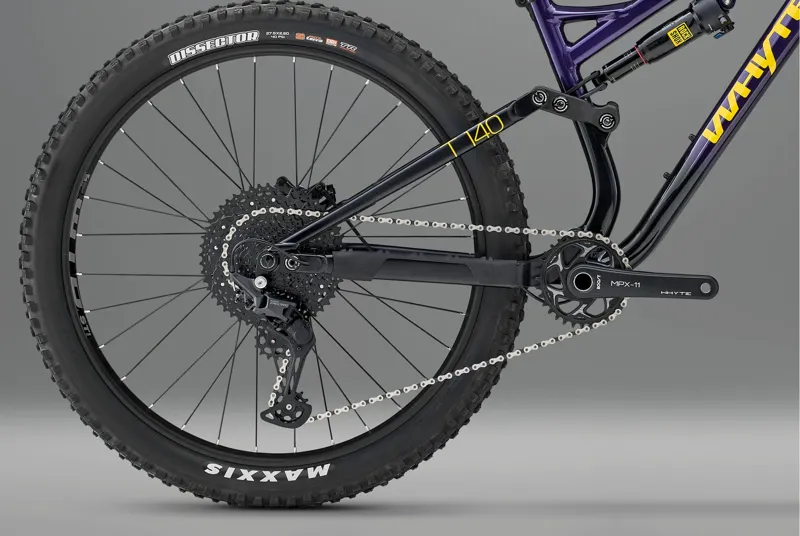 Whyte Bikes T-140 27 MTB in Gloss Purple/Black/Yellow-3