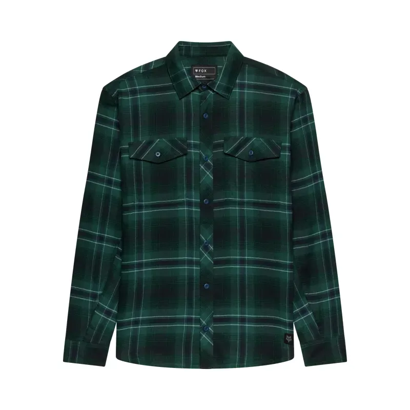 Fox Survivalist Stretch Flannel Long Sleeve Shirt in Deep Fern