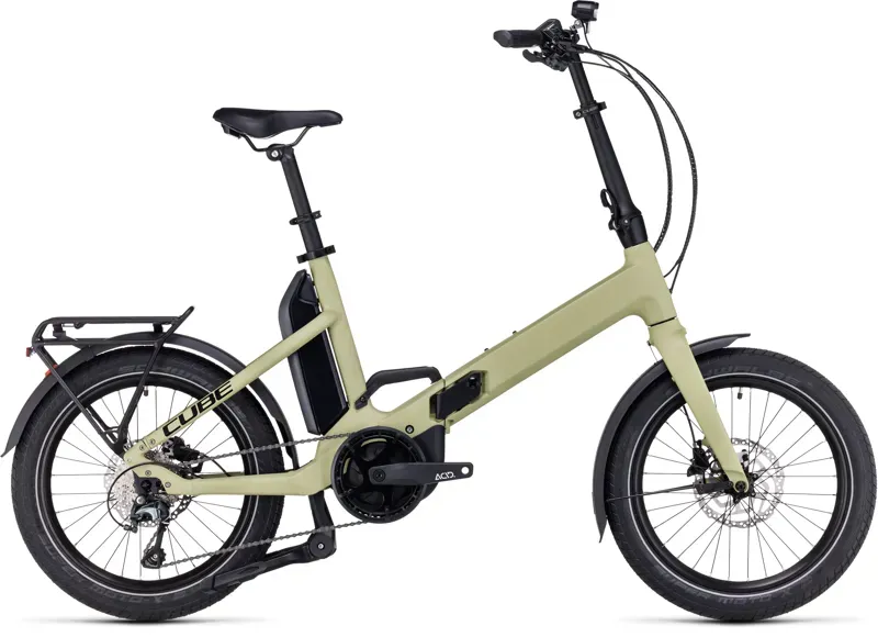 Cube Fold Sport Hybrid 500 Electric Bike in Green/Black