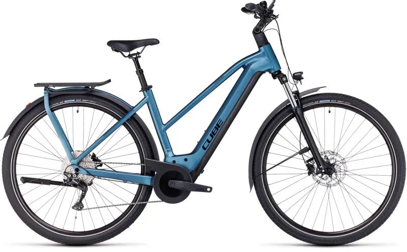 Cube Kathmandu Hybrid One 750 Electric Bike in Blue-1