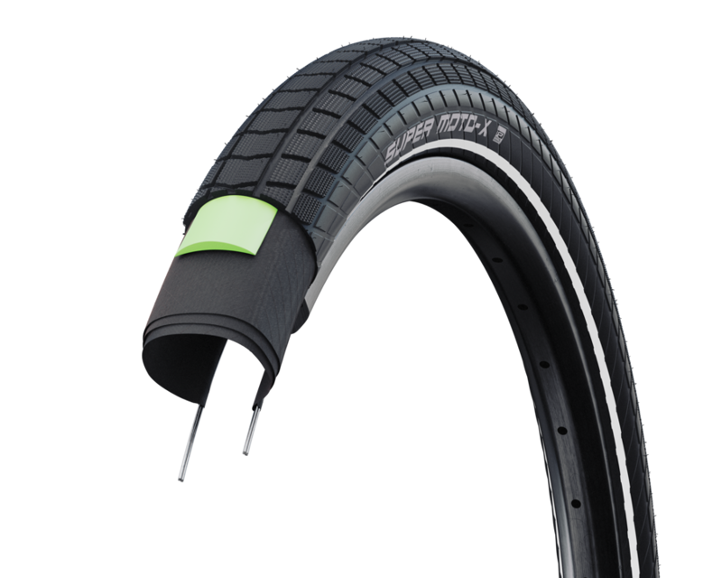 Schwalbe Super Moto-X Perf. GreenGuard 27.5x2.40-inch Tyre in Black-2