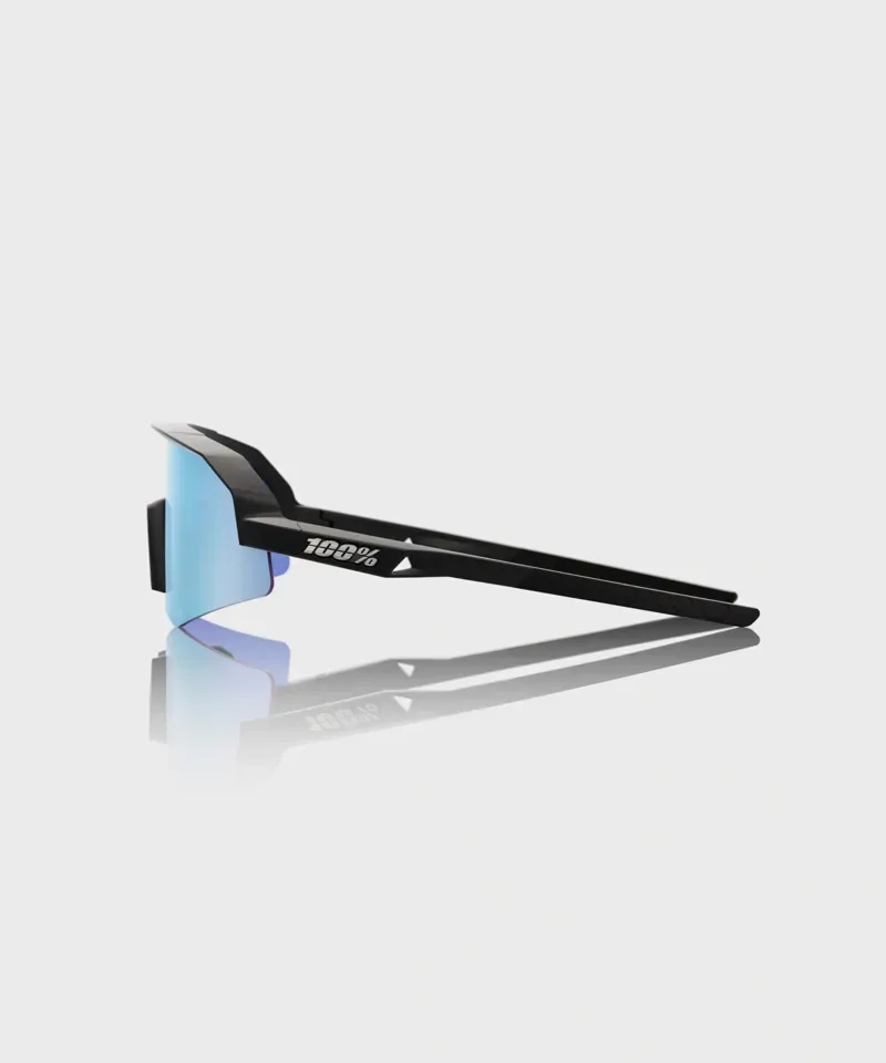100% Youth Slendale Glasses in Matte Black/HiPER Blue Mirror Lens-1