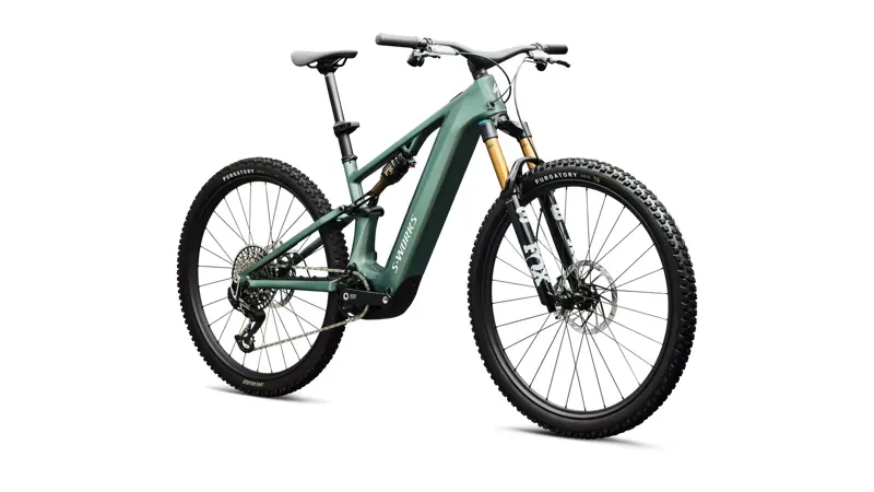 Specialized S-Works Turbo Levo R eMountain Bike in Gloss Fjord Metallic-1